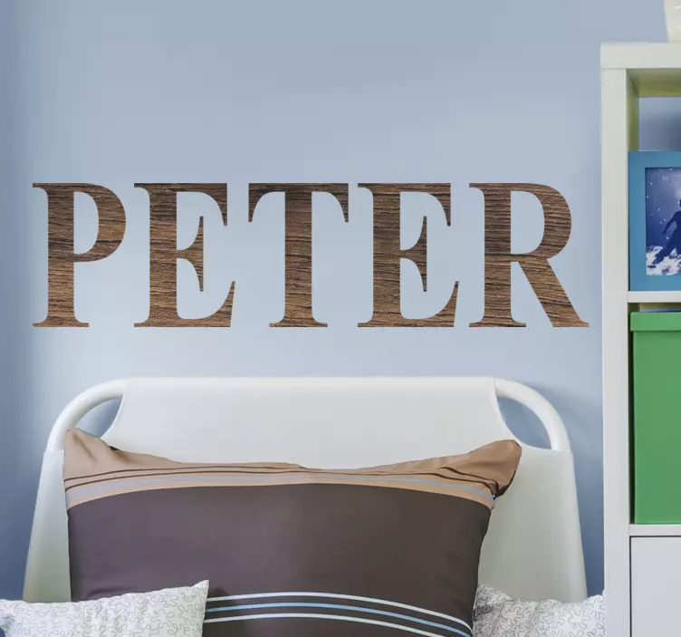 Vinilo juvenil personalizado efecto madera - TenVinilo