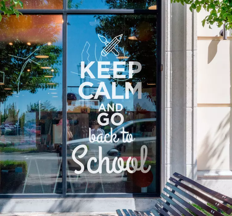 Vinilo keep calm back to school - TenVinilo