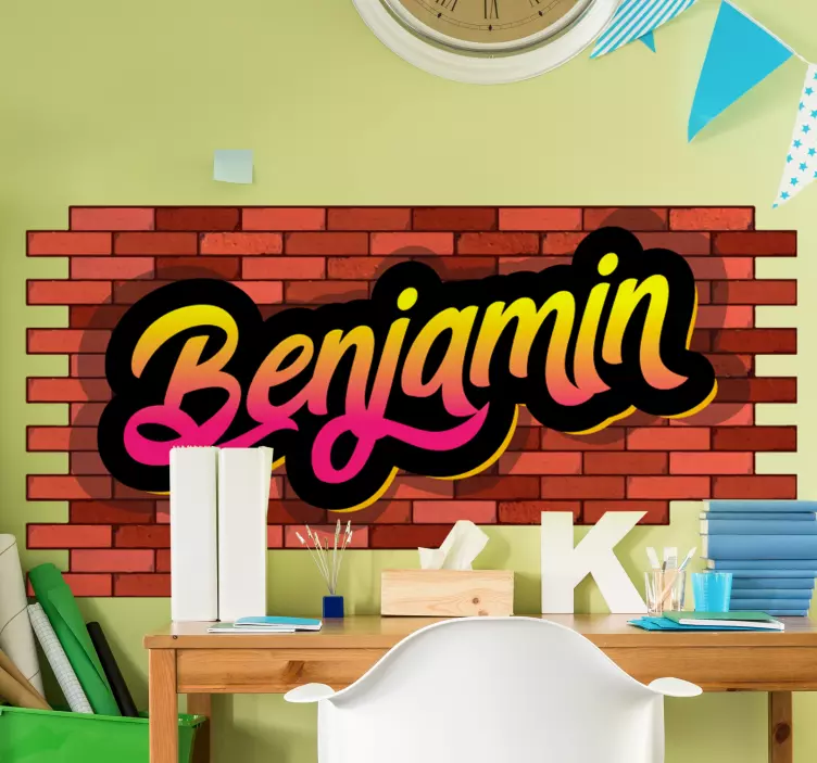 Vinilo ladrillo personalizado - TenVinilo