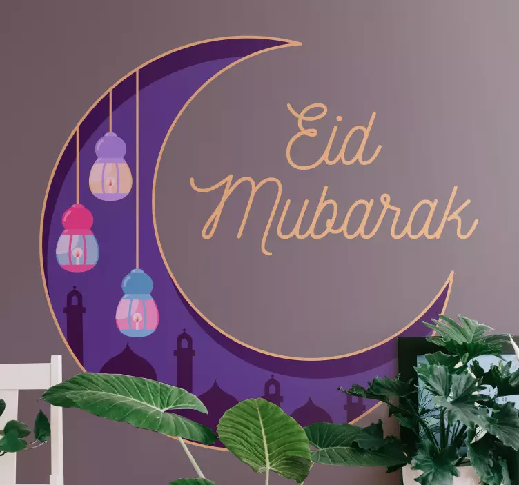 Vinilo lámparas de luna creciente - TenVinilo