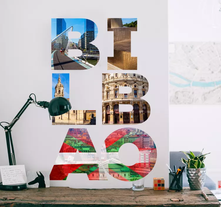 Vinilo de pared letras Bilbao - TenVinilo