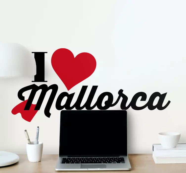 Vinilo de pared Mallorca Corazón - TenVinilo