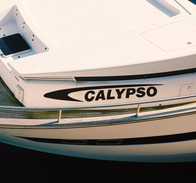 Vinilo marinero Nombre Barco Deportivo - TenVinilo