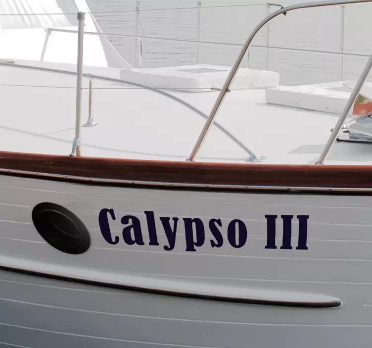 Vinilo decorativo para barco nombre personalizable - TenVinilo