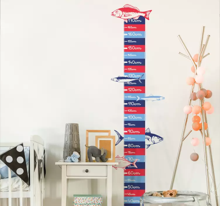 Vinilo medidor infantil gráfico de seguimiento de altura - TenVinilo