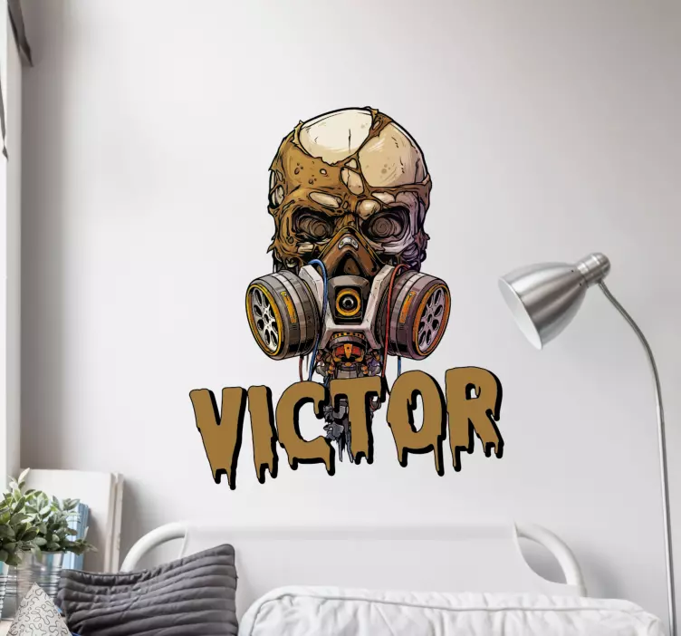 Vinilo monstruo calavera máscara tóxica - TenVinilo