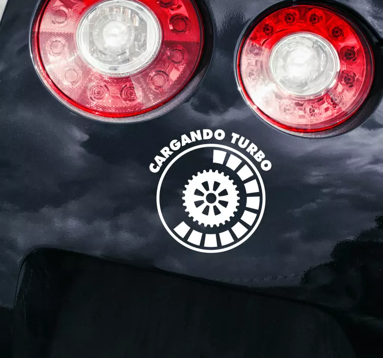 Vinilo motor cargando turbo - TenVinilo