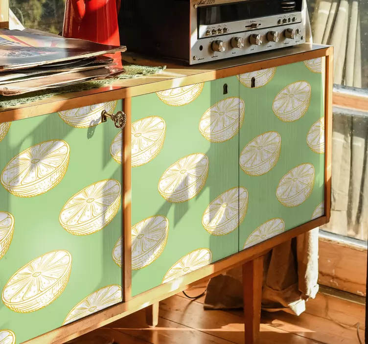Vinilo para muebles cítricos dibujados a mano - TenVinilo