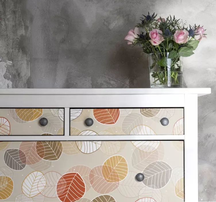 Vinilo para mueble Hojas de otoño - TenVinilo
