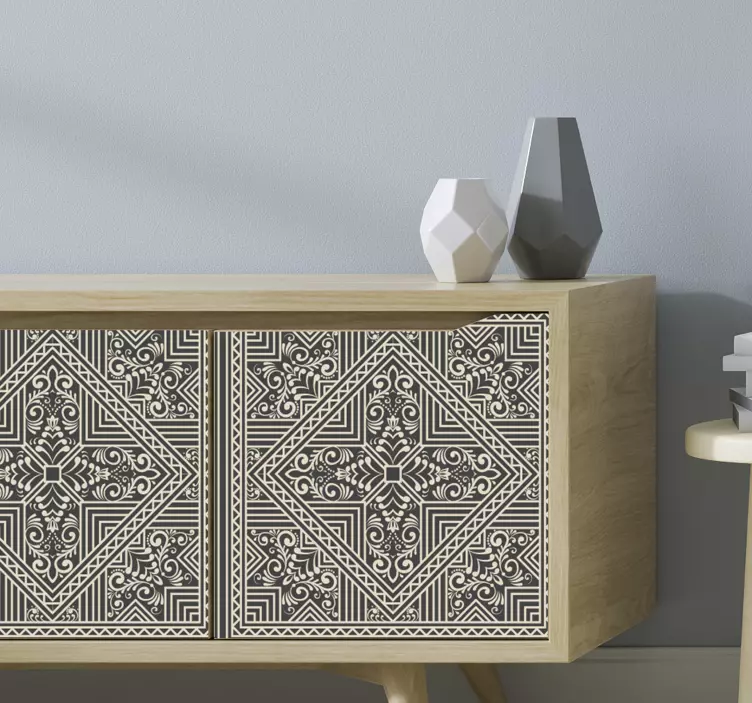 Vinilo para muebles estilo zentangle - TenVinilo