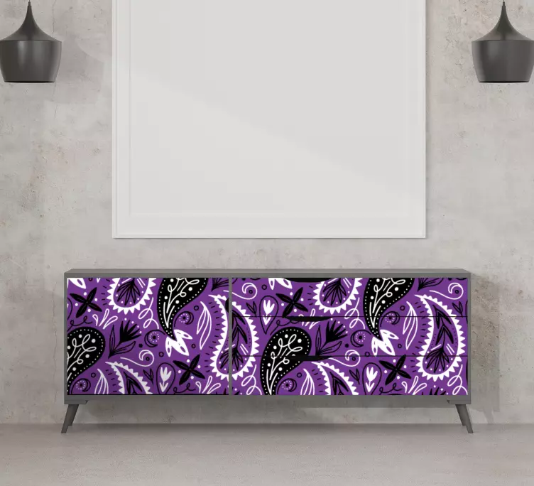 Vinilo para mueble Pañuelo morado - TenVinilo
