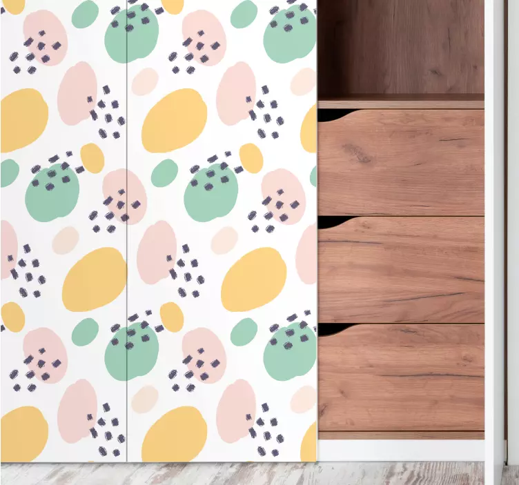 Vinilo para mueble color pastel formas - TenVinilo