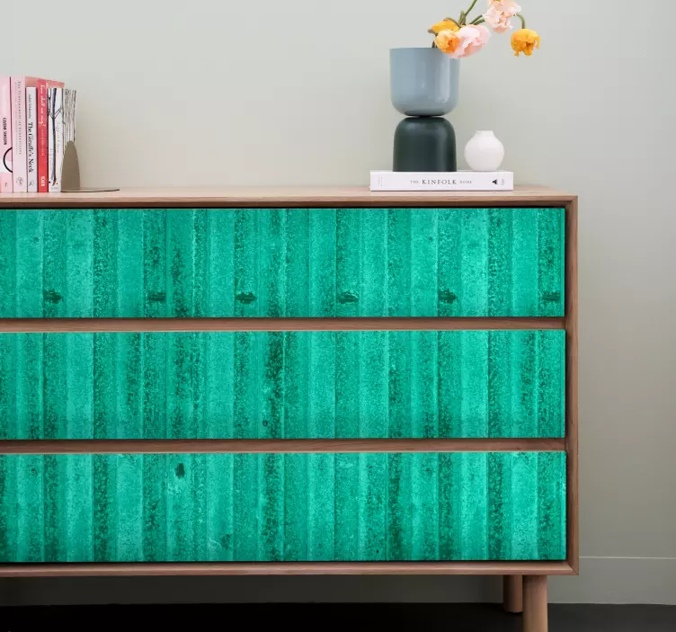 Vinilo para mueble textura metálica de menta - TenVinilo