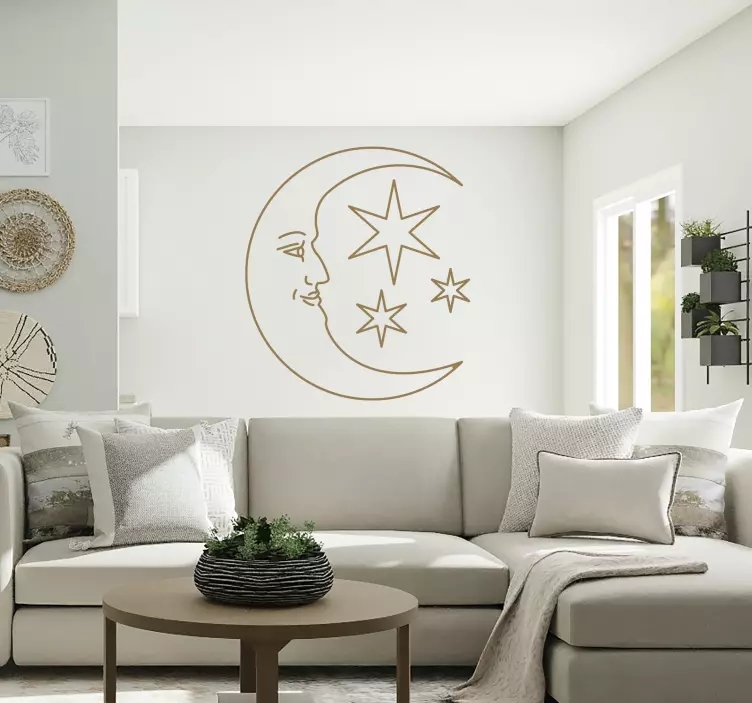 Vinilo naturaleza cara de luna celestial - TenVinilo