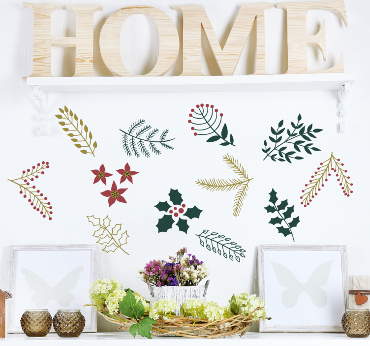 Vinilo navidad adornos - TenVinilo