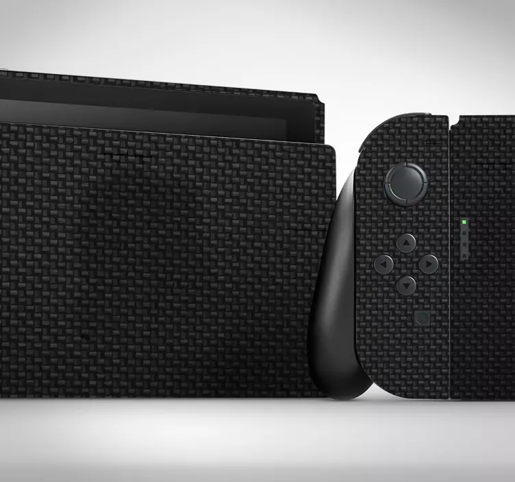 Vinilo Nintendo con textura carbono - TenVinilo