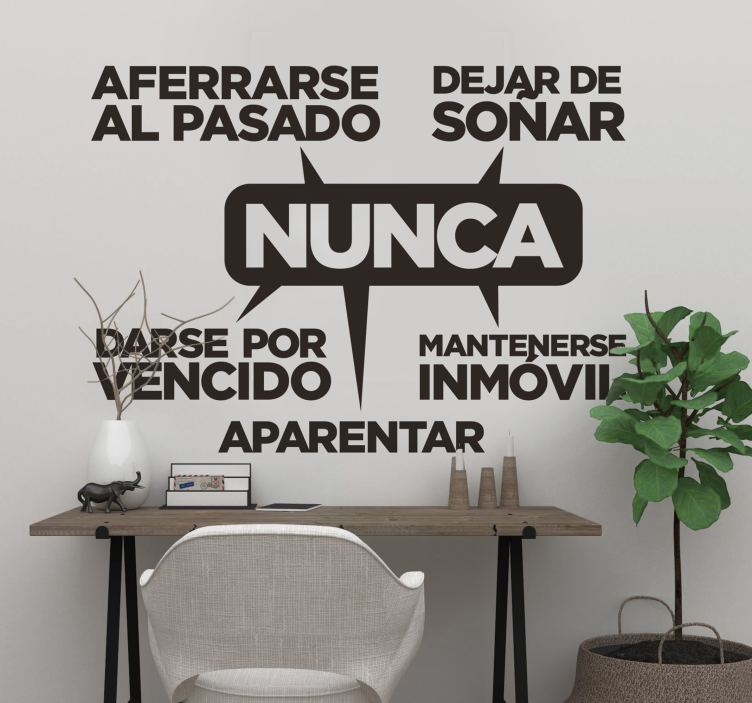 Vinilo pared frase motivadora normas de la empresa éxito - TenVinilo