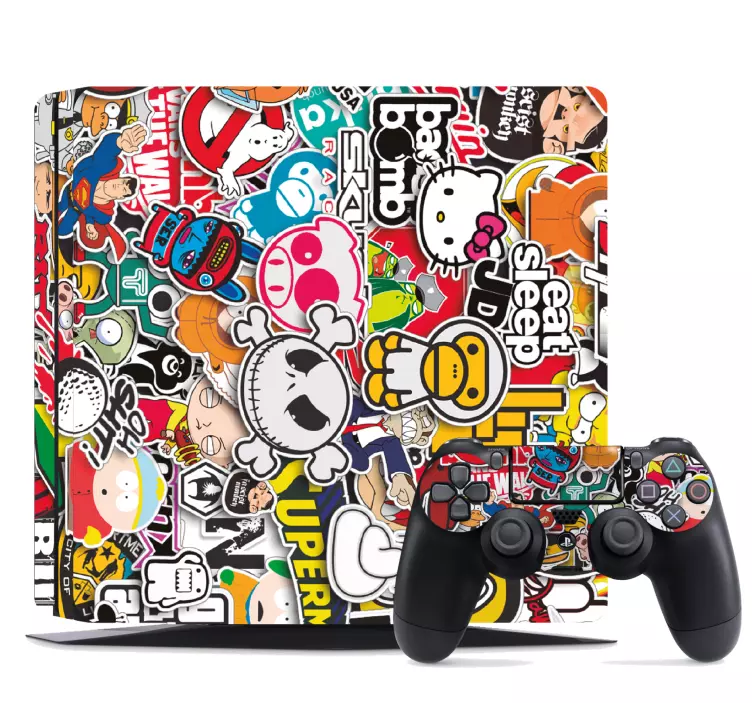 Vinilo original sticker bomb ps4 - TenVinilo
