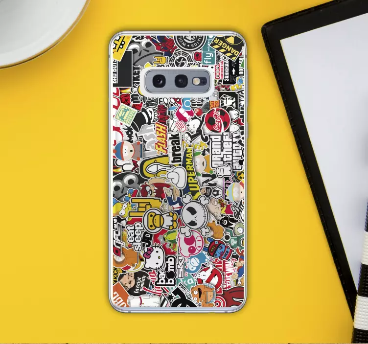 Vinilo original sticker bomb Samsung - TenVinilo