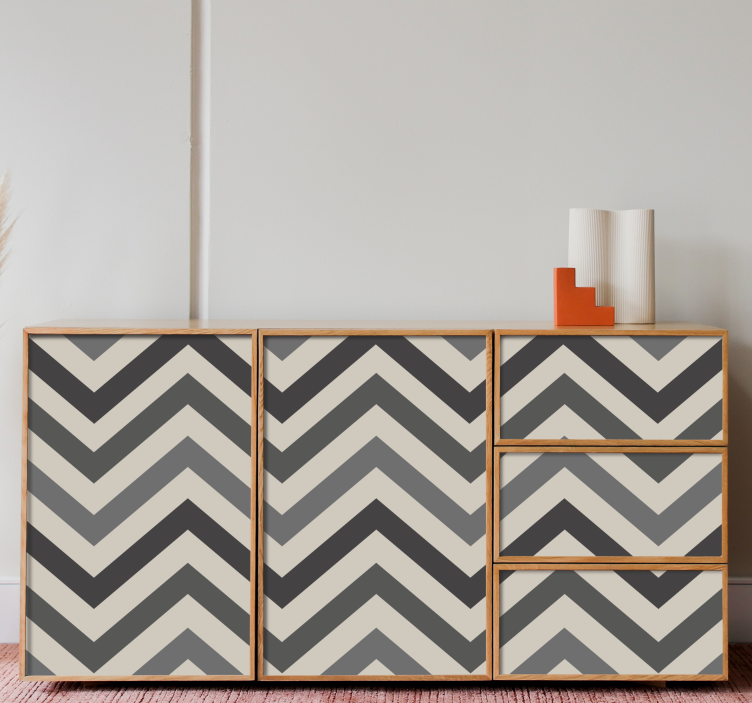 Vinilo para mueble diseño de patrón chevron - TenVinilo