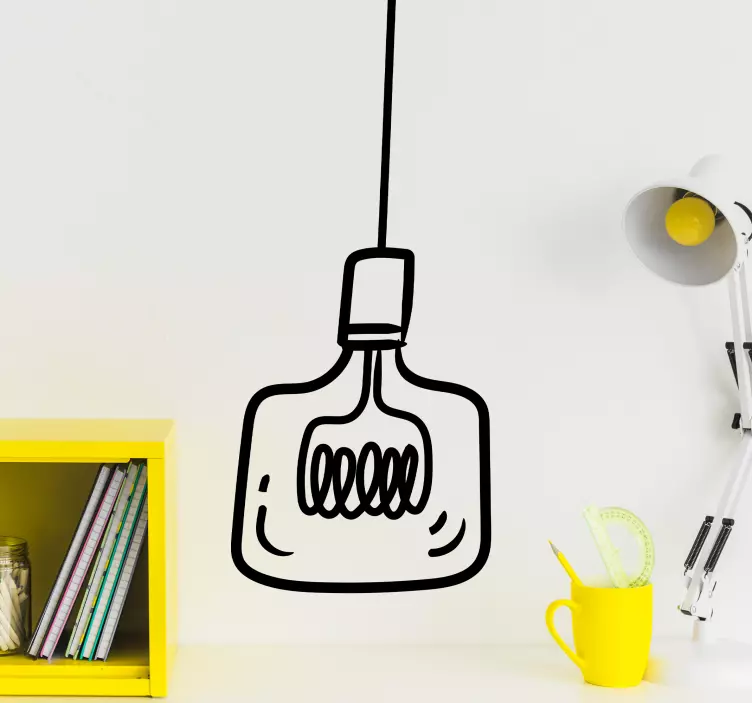 Vinilo ornamental luz colgante elegante - TenVinilo