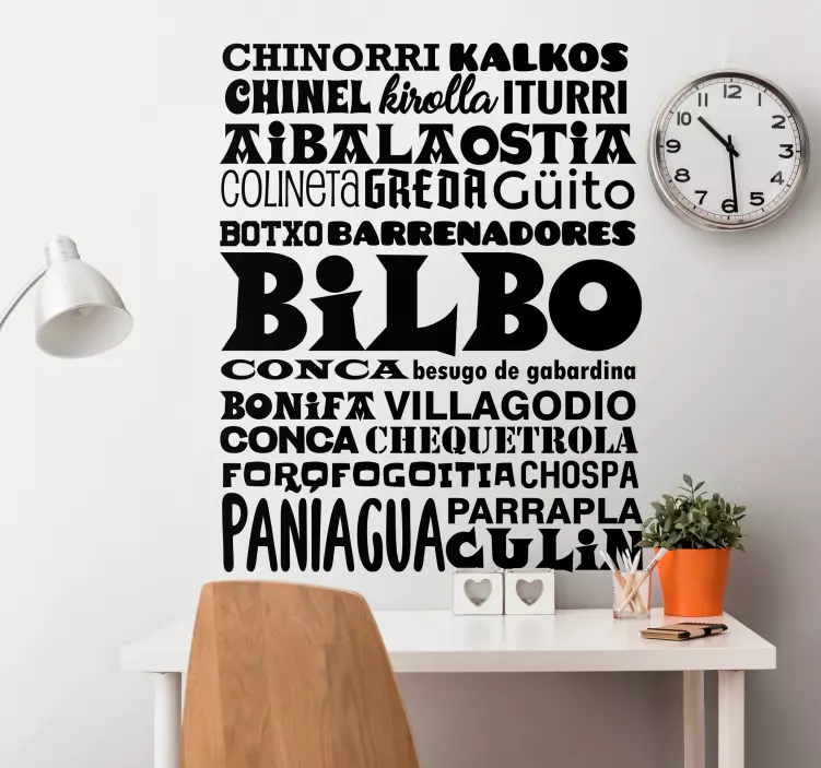 Vinilo palabra de Bilbo de pared - TenVinilo