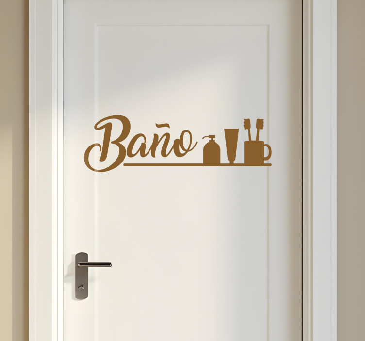 Vinilo para baño para puerta - TenVinilo