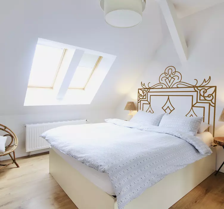 Vinilo cabecero de cama estilo vintage - TenVinilo