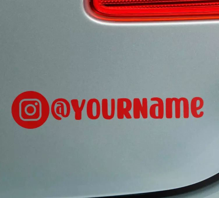 Pegatina coche cuenta Instagram personalizada - TenVinilo