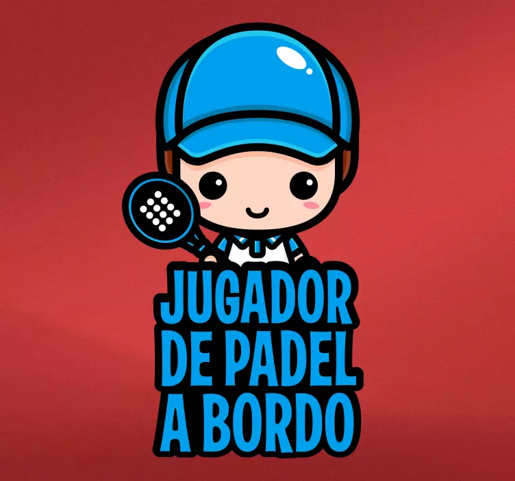 Pegatina para coche Jugador de pádel al tablero - TenVinilo