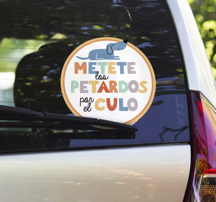 Pegatina para coche "No petardos" - TenVinilo