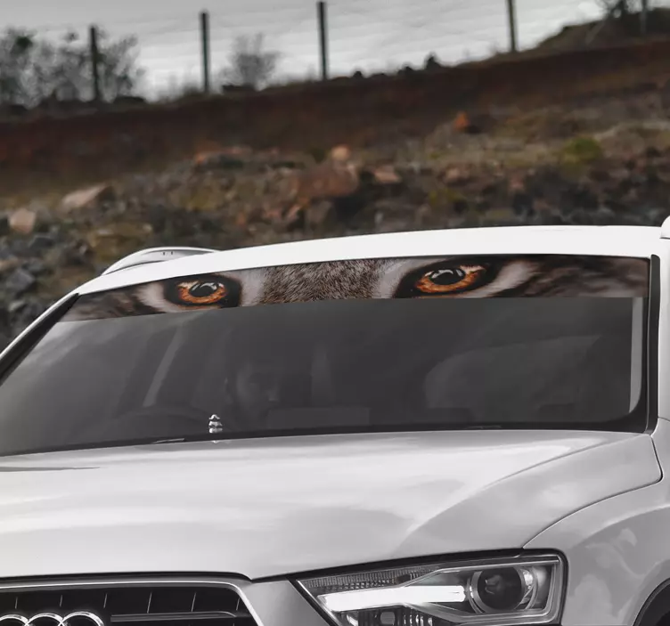 Vinilo para coche parasol ojos animal - TenVinilo