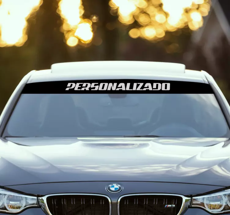 Pegatina coche parasol personalizable - TenVinilo