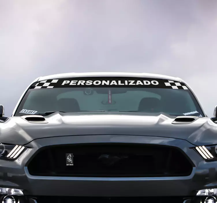 Vinilo para coche personalizado parasol rally - TenVinilo