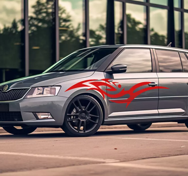 Vinilo para coches tribal monocolor - TenVinilo