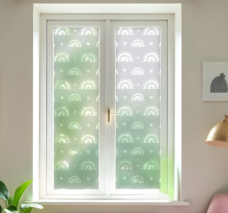 Vinilo para cristal ventana arcoiris boho - TenVinilo