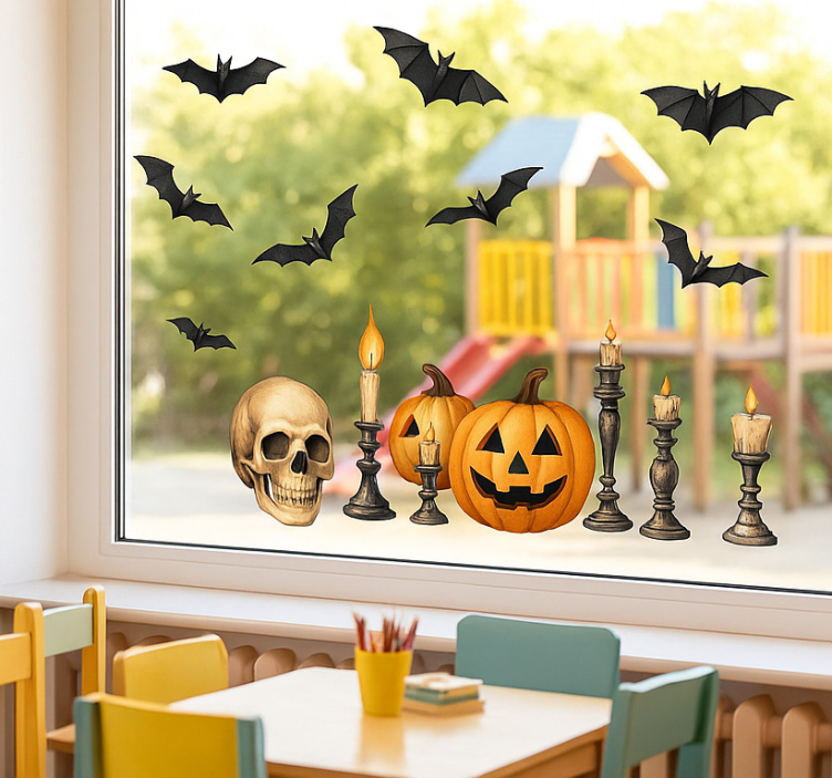 Vinilo para cristal ventana diversas decoraciones Halloween - TenVinilo