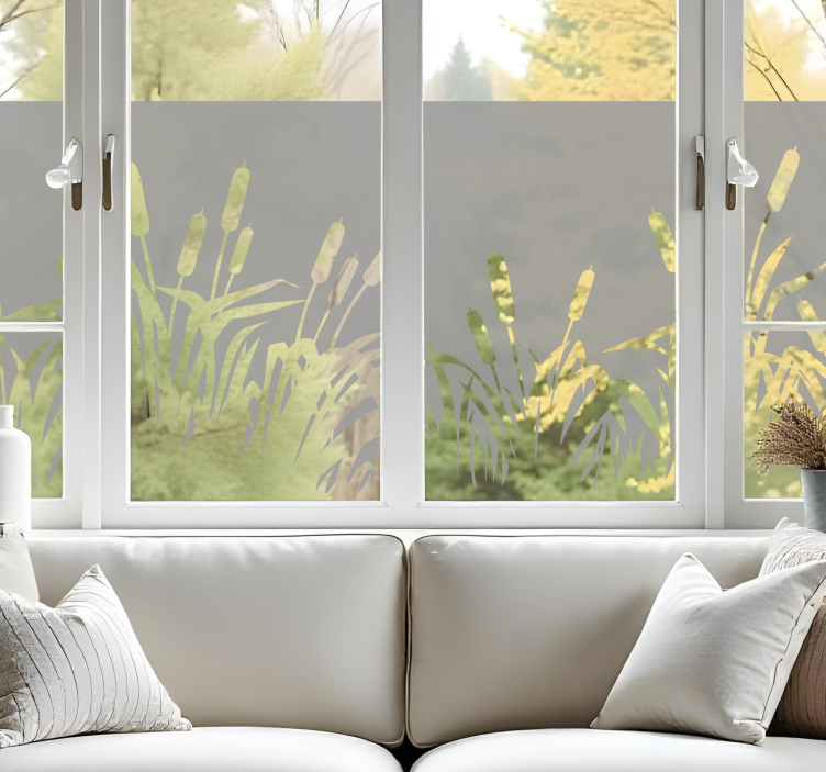 Vinilo para cristal ventana juncos y hierbas - TenVinilo