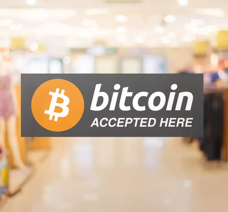 Vinilo para cristales Bitcoins accepted here - TenVinilo