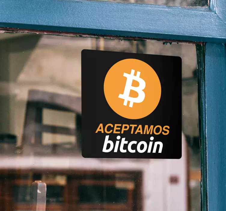 Vinilo para cristales bitcoins aceptados - TenVinilo