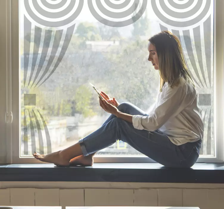 Vinilo para cristales Cortina Espiral - TenVinilo