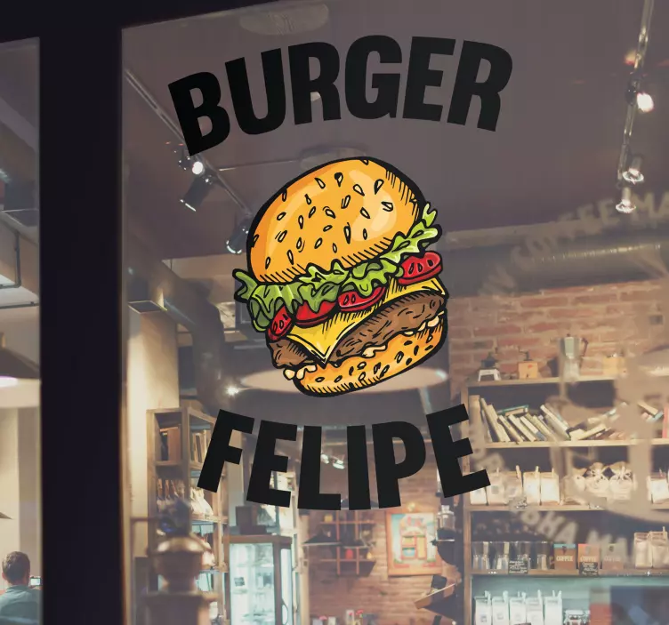 Vinilo para cristales logo hamburgueseria - TenVinilo