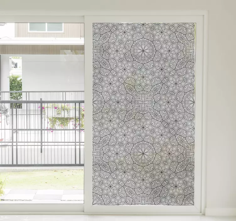 Vinilo para cristal ventana patrón mandala - TenVinilo