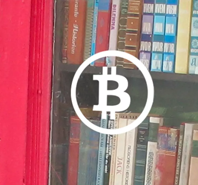 Vinilo para cristales símbolo Bitcoin monocolor - TenVinilo
