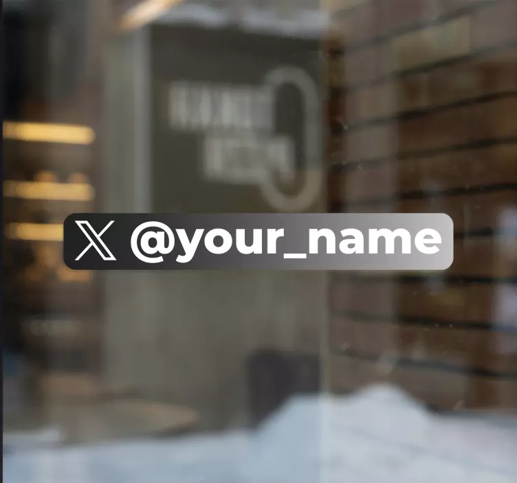 Vinilo escaparate icono de Twitter X - TenVinilo