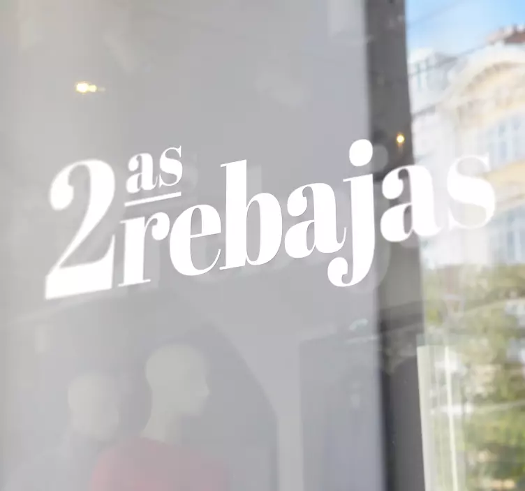 Vinilo rebajas Segundas Rebajas para escaparate - TenVinilo