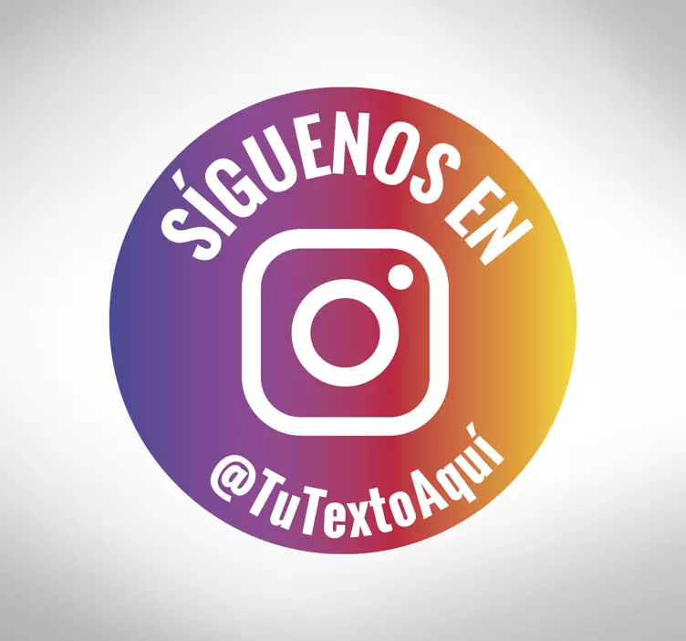 Vinilo escaparate Síguenos círculo de instagram - TenVinilo