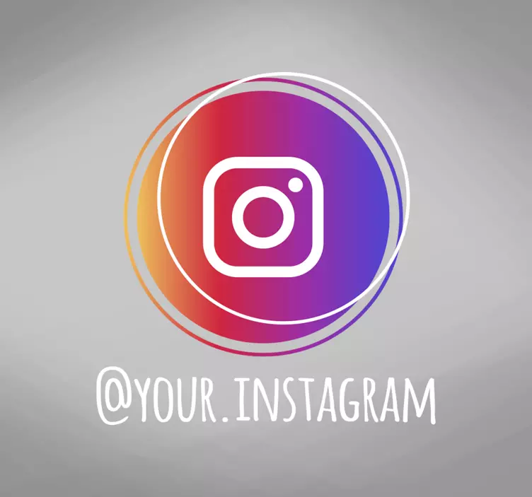 Vinilo escaparate logo Instagram en círculos - TenVinilo