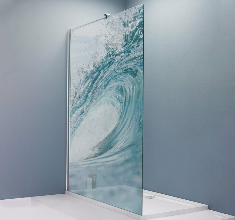 Vinilo para ducha ola del mar gigante - TenVinilo