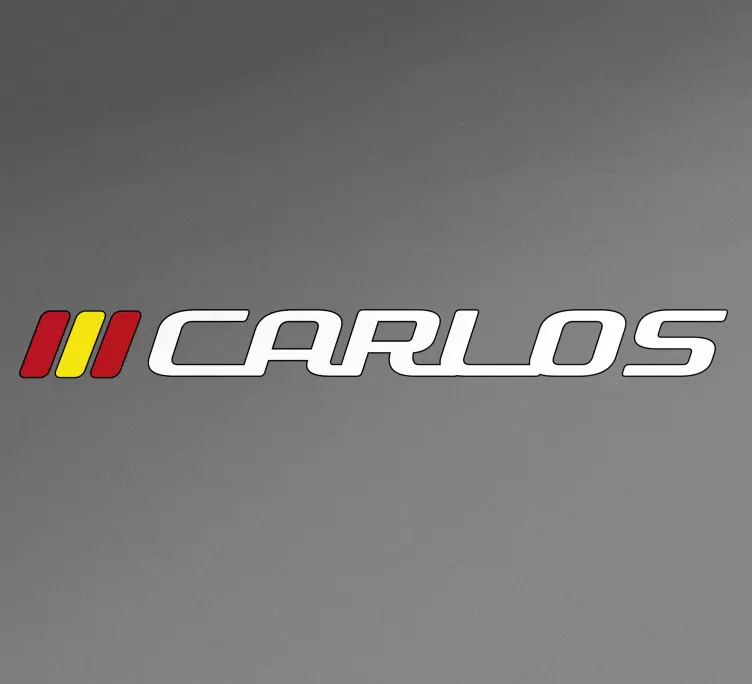 Pegatina para moto bandera española y nombre personalizado - TenVinilo